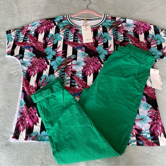 T shirt in tropical pattern size l/xl new - Picture 4 of 7